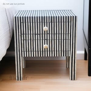 Bone inlay Handmade Bedside / nightstand / Side Table