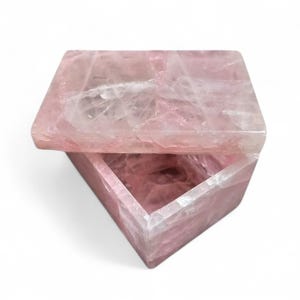 Rosenquarz Schmuckschatulle Edelstein Kristall Heilung Fell Familie | Ashes – Perfektes Geschenk & Tarotkartenhalter | Schatulle Urnen