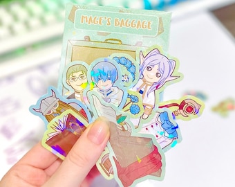 Anime-Magier-Sticker: Wasserfeste Journaling-Sticker (24 Stück)