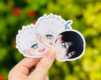 Chibi Anime Character Stickers, Waterproof Matte Glossy Die Cut Vinyl (5x5cm)