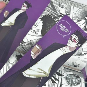 Anime double side bookmarks,  anime artprints, matte, glossy and holographic