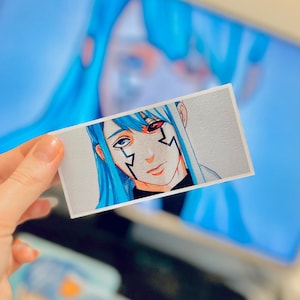 Vollglänzende transparente oder undurchsichtige Aufkleber, holografische, wasserfeste Anime-Aufkleber, Anime-Kunstdrucke