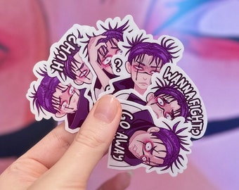 Anime Character Waterproof Stickers: Glossy Holographic Sticker Pack