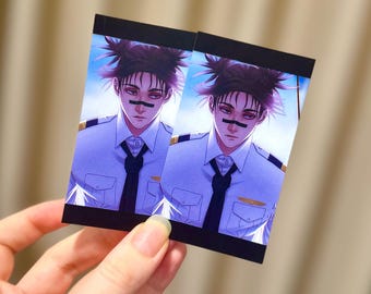 Full Gloss Transparent Waterproof sticker: pilot uniform Anime Decal