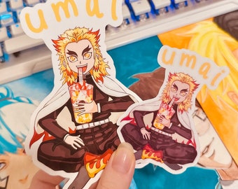 Umai Anime Sticker: Holographic Waterproof Decal