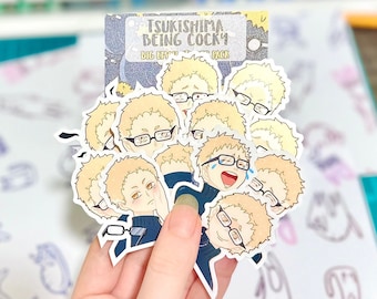 Anime Boy Emoji Sticker Pack: Glossy Opaque or Transparent Stickers
