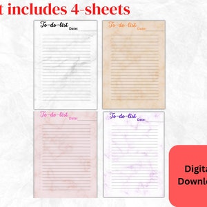 Format lettre US (8,5 x 11 po) Liste de tâches imprimable, Modèle de liste, Tâches simples, Planificateur quotidien, PDF imprimable et remplissable