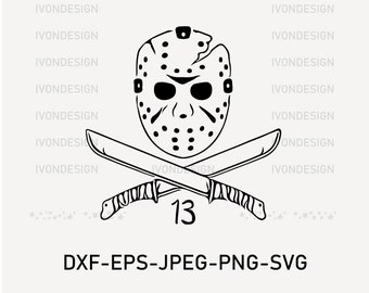 Jason Voorhees SVG, Friday the 13th svg, Horror  svg file