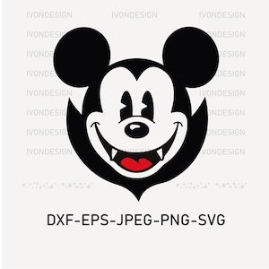 Mouse Vampire Svg Png, Layered Mouse Vampire Svg, Mouse Ears Halloween Svg, Mouse Head Svg, Files For Cricut, Instant Download