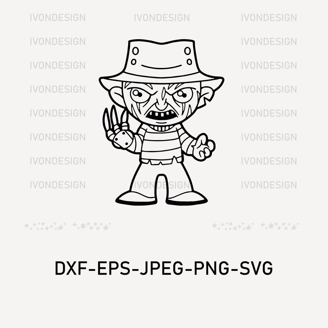 Horror Svg Cut Files, Freddy Krueger Svg Bundle, Halloween Freddy