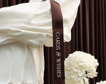 Wedding Wishing Well Ribbon Cards & Wishes Personalised Reception Decor