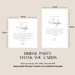 Bridal Party Thank You Card Digital Download Wedding Morning Keepsake ...