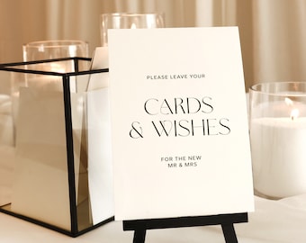 Wishing Well Editable Template Minimal Simple and Minimal Wedding Signage Print At Home Wedding Signage Editable Template