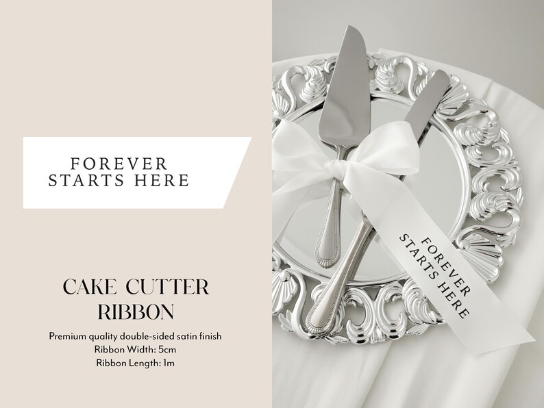 Personalised Wedding Ribbon Forever Starts Here Ribbon Wedding Ceremony ...