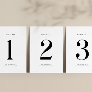 Wedding Table Numbers Simple Print Table Number For Event table decor Minimal Table Numbers Print at Home Table Numbers INSTANT Download,5x7