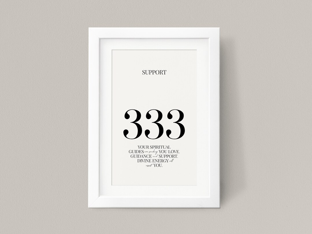333 Angel Number -support, Digital Download, Angel Number Poster ...