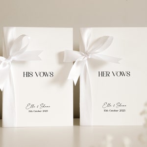 Personalisiertes Gelübdekarten-Set für Braut und Bräutigam - Elegante Gelübdekarten - Personalisierbares Andenken für die Hochzeitszeremonie, digitale Vorlage