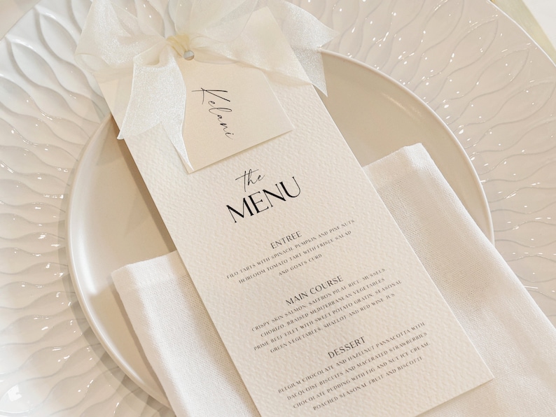 Wedding Menu Cards