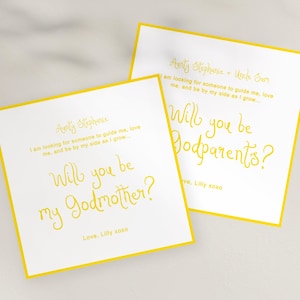 seras-tu mon parrain et marraine carte de vœux | Imprimable sur le thème du citron | Design neutre pour baby shower, baptême, idée DIY de proposition de parrain et marraine