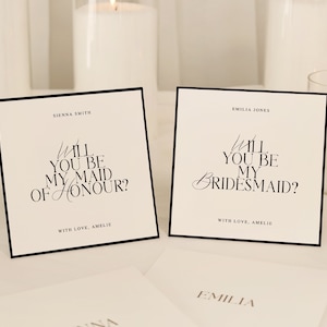 Bridesmaid Proposal Cards Printed- Will you be my Bridesmaid Card? Bridesmaid Proposal Card Maid of Honour Personalised Bridesmaid Cards