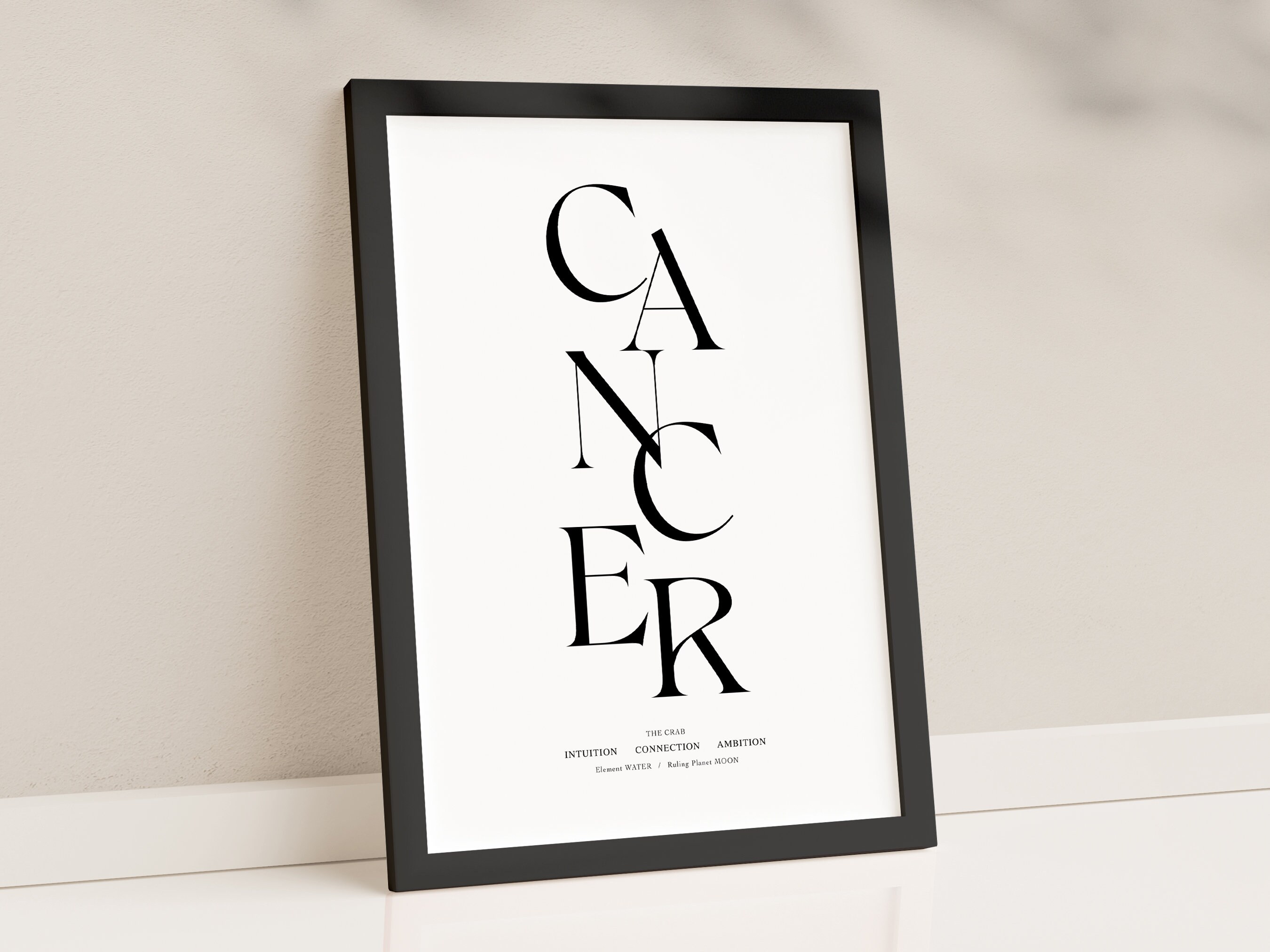 Customizable Cancer Sign CANCER Star Sign, Instant Download Print, Simple Print, CANCER Gift ...