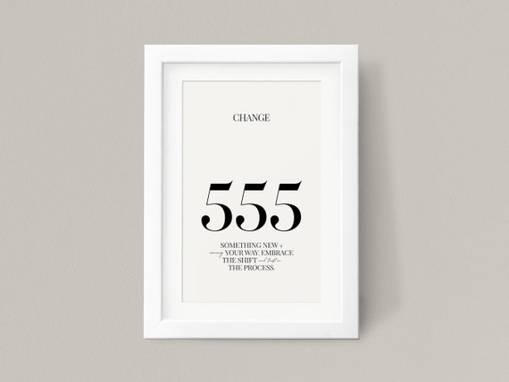 555 Angel Number -change, Digital Download, Angel Number