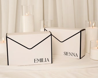 Caja de propuesta de dama de honor, caja de regalo de lujo para dama de honor, caja de propuesta de boda personalizada