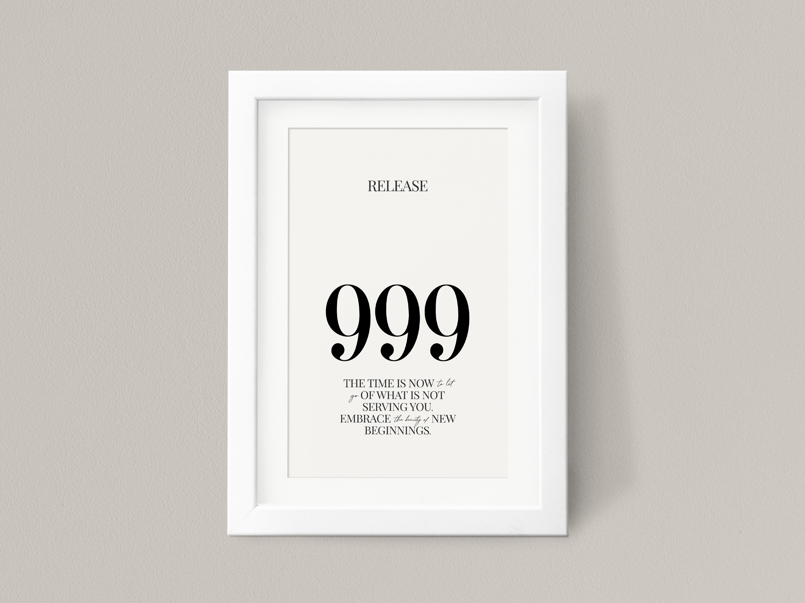 999 Angel Number - Release, Digital Download, Angel Number Poster ...