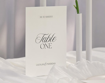 Wedding Table Number Sign Romantic Neutral Table Decor Digital Template