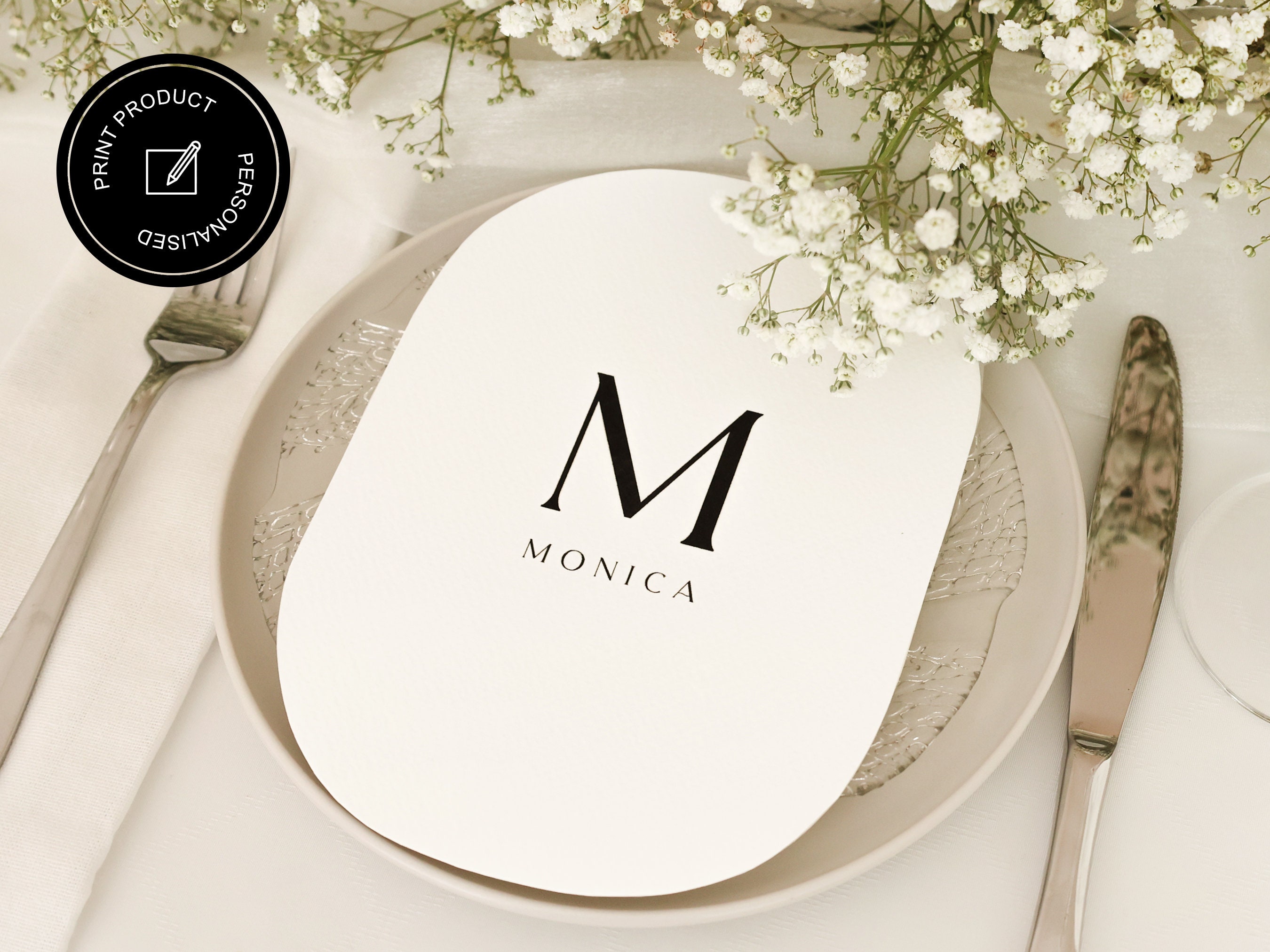 Wedding Menu & Name Card Double Sided 2-in-1 PRINT READY Menu Event ...