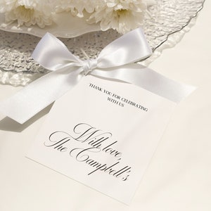 Tarjetas de agradecimiento personalizadas para invitados Descarga instantánea con elegante fuente cursiva / Perfecto para asientos Tarjeta de nombre Papelería de boda, ETHEREAL