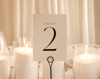 Wedding Table Numbers Template Minimal Number Modern Table Editable Template Simple Wedding Table Number For Events Reception Table Numbers