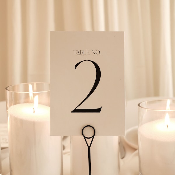 Wedding Table Numbers Template Minimal Number Modern Table Editable Template Simple Wedding Table Number For Events Reception Table Numbers