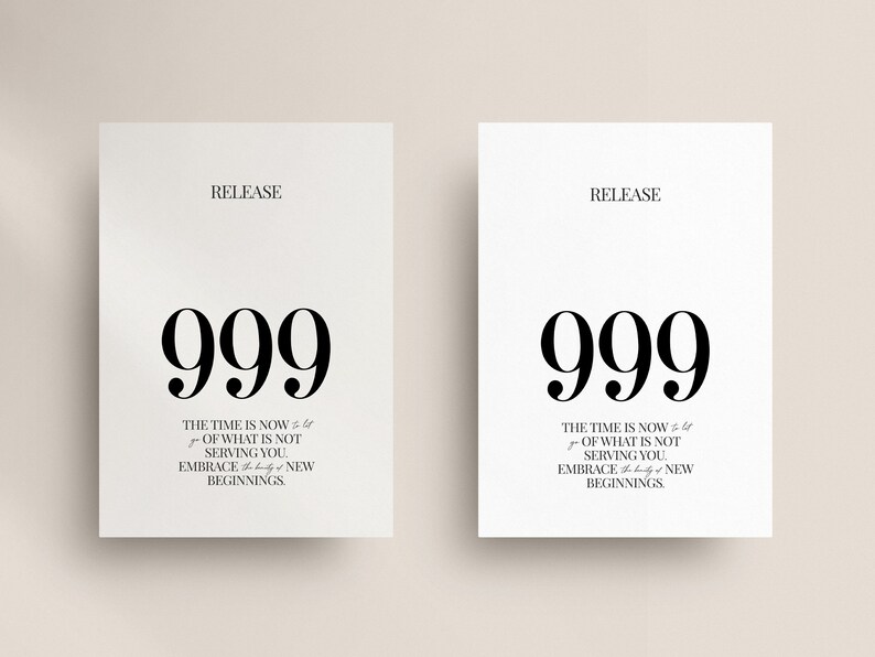 999 Angel Number - Release, Digital Download, Angel Number Poster ...