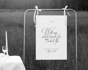 Wedding Welcome Signage Digital Download Minimalist Wedding Welcome Sign Décor  Signage A1 Wedding Sign Reception Welcome Sign, ETHEREAL