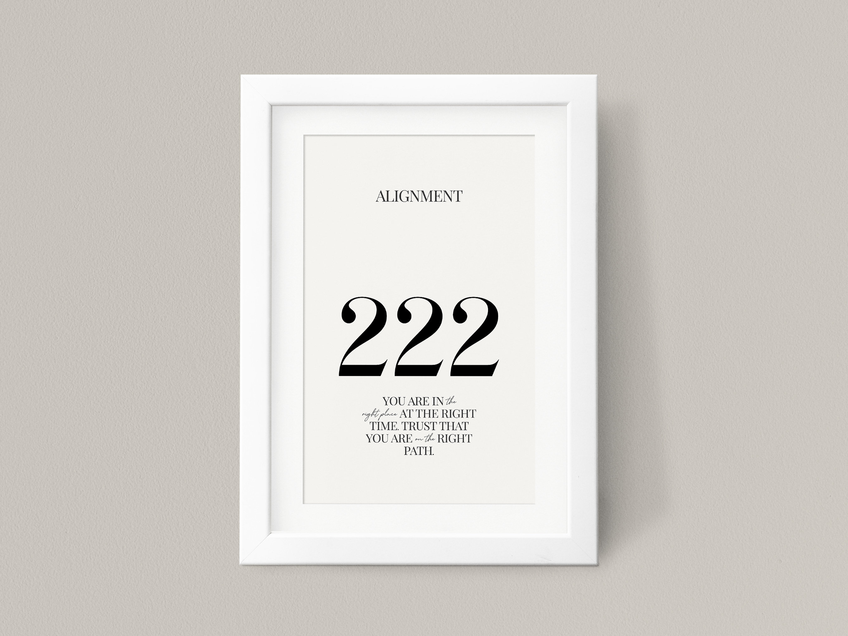 222 Angel Number - Alignment, Digital Download, Angel Number