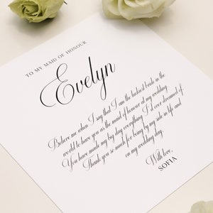 Bridal Party Thank You Card Digital Download Wedding Morning Keepsake ...