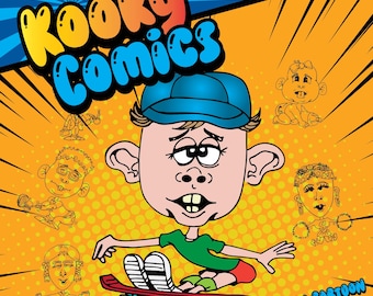 Retro Kooky Comic Kids Cartoon Tracing Activity (Digital Download)