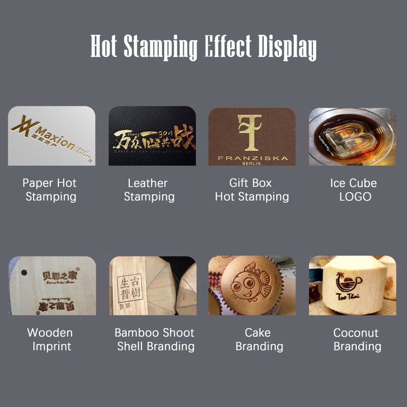 Personalized Leather Stamping Tool for Hot Stamping and Embossing, Customizable Design image 6