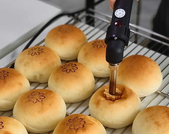Bread emboss stamp custom, customizable leather stamping, personalize with hot stamping and embossing