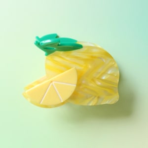 Citroenlimonade zomerhaarklem/ halflang haar/ cadeau voor haar/ 1 stuk