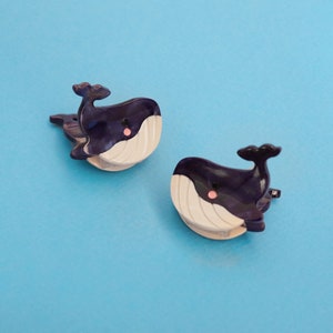 Whale Ocean cute hair claw clip/ Mini small hair claw/ Gift for her/ 1 piece /Mother's day gift