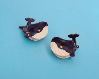 Whale Ocean cute hair claw clip/ Mini small hair claw/ Gift for her/ 1 piece /Mother's day gift