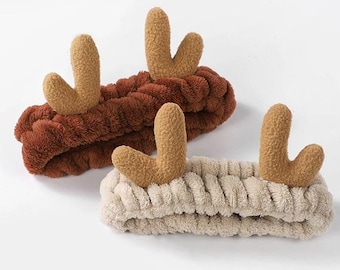 Deer spa shower headband/ Gift for her/ Makeup Headband Cosmetic for Washing Face