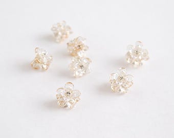 Mini pinzas para el cabello con forma de flor, 6 unidades.