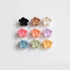 Flower girl small mini hair clip claw color/ Gift for her/ Hair Accessories/ 9 pieces /Mother's day gift