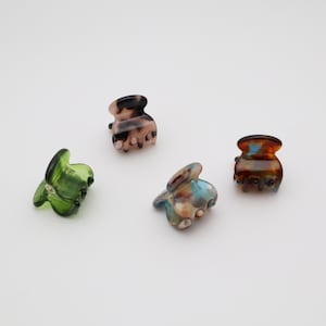 Mini marble hair clips claws/ Hair Accessories/ 4 pcs
