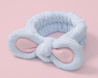 Bandeau de douche spa chèvre lapin grenouille/ cadeau pour elle/ bandeau de maquillage cosmétique pour se laver le visage
