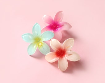 Hawaii flower side barrette hair clip/ Spring summer hair accessories/ Gift for her/ 1 piece