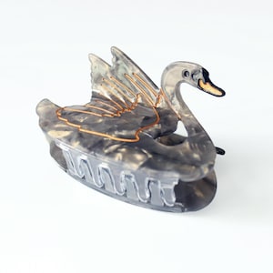 Schwarzer Schwan Spaß süße Haarkralle / Haar Accessoire / Geschenk für ihre Mutter Freundin Freundin